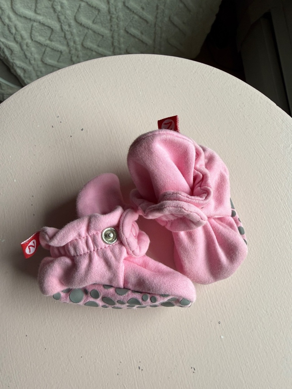 Zutano Pink Baby Booties